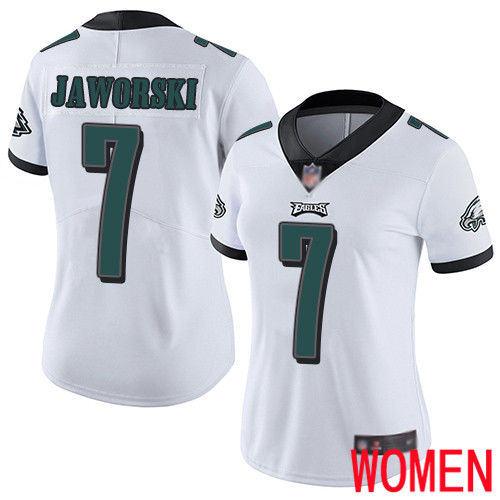 Women Philadelphia Eagles 7 Ron Jaworski White Vapor Untouchable NFL Jersey Limited Player Football